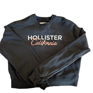 Hollister California women's size XS cropped black sweatshirt